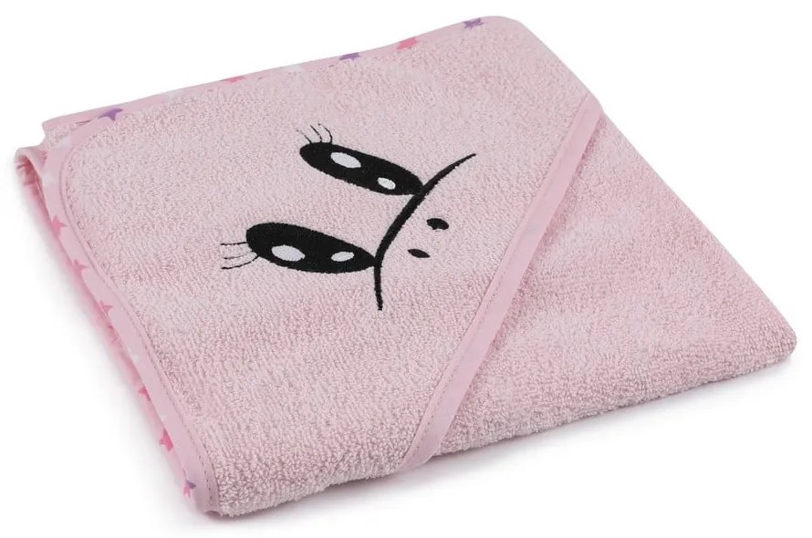 Rózsaszín pamut gyerek fürdőköpeny és fürdőlepedő szett 3 db-os 0-2 év Unicorn – Foutastic