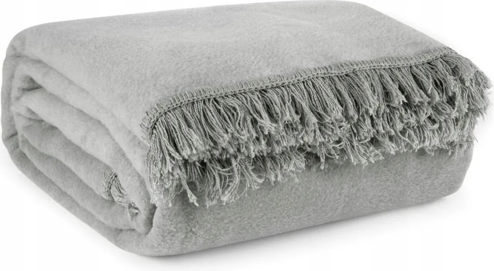 Pamut-akril takaró 150x200 Eurofirany sima ezüst