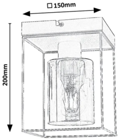 Rabalux 71031 - Mennyezeti lámpa CHADWICK 1xE27/25W/230V