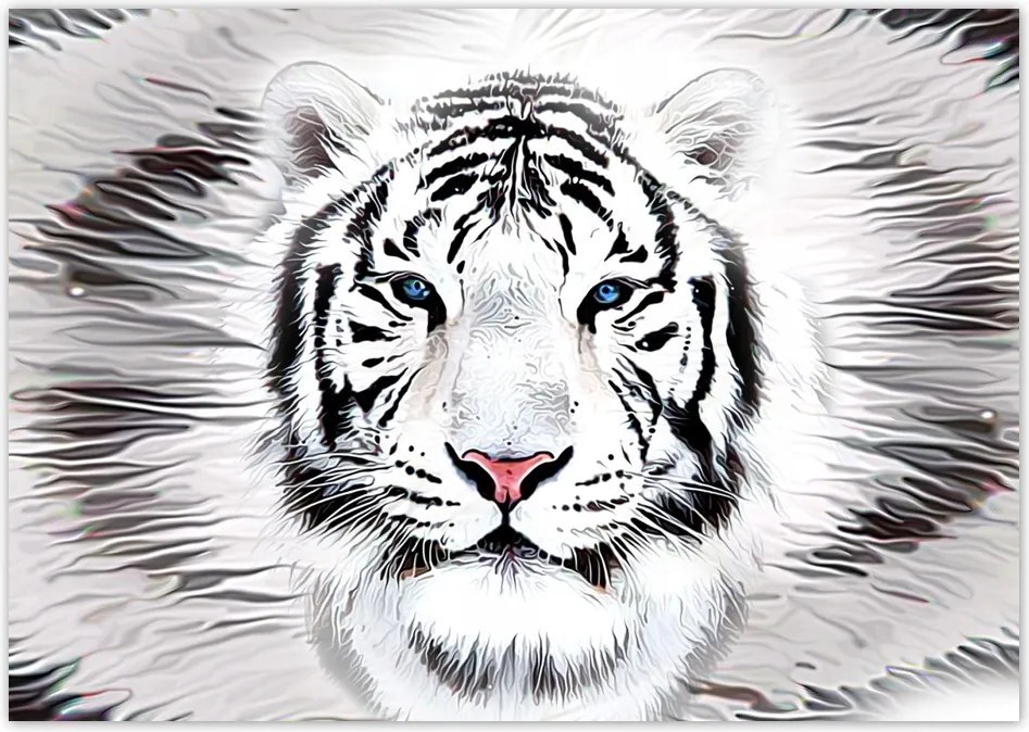 Fotótapéta flizelina 208x146 Fehér tigris