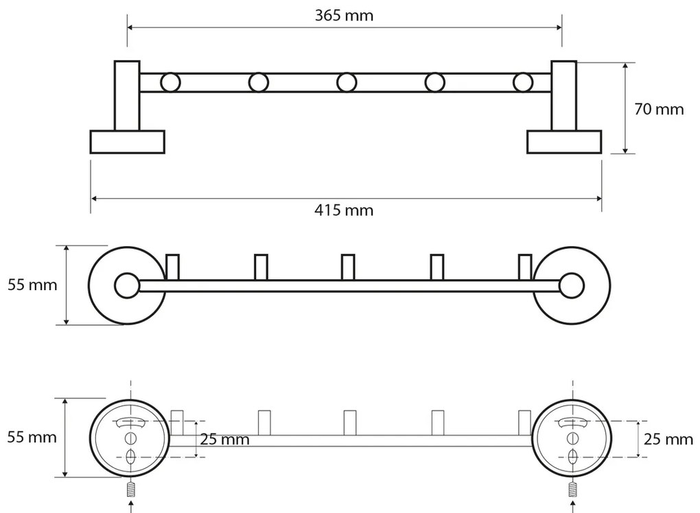 SAPHO XR214 X-Round E hrazda 5 akasztóval 39,5 cm,ezüst
