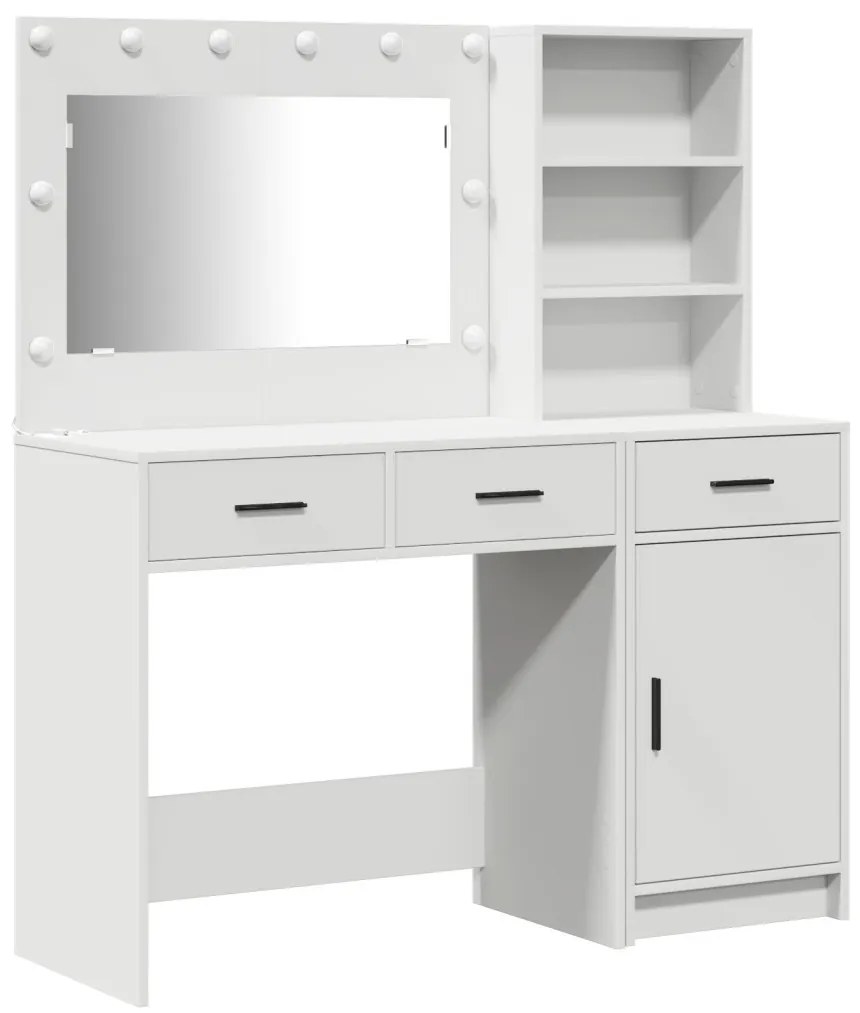 Öltözködőasztal fiókkal 2 pcs Fehér 78.5 x 41 x 135 cm Faanyag