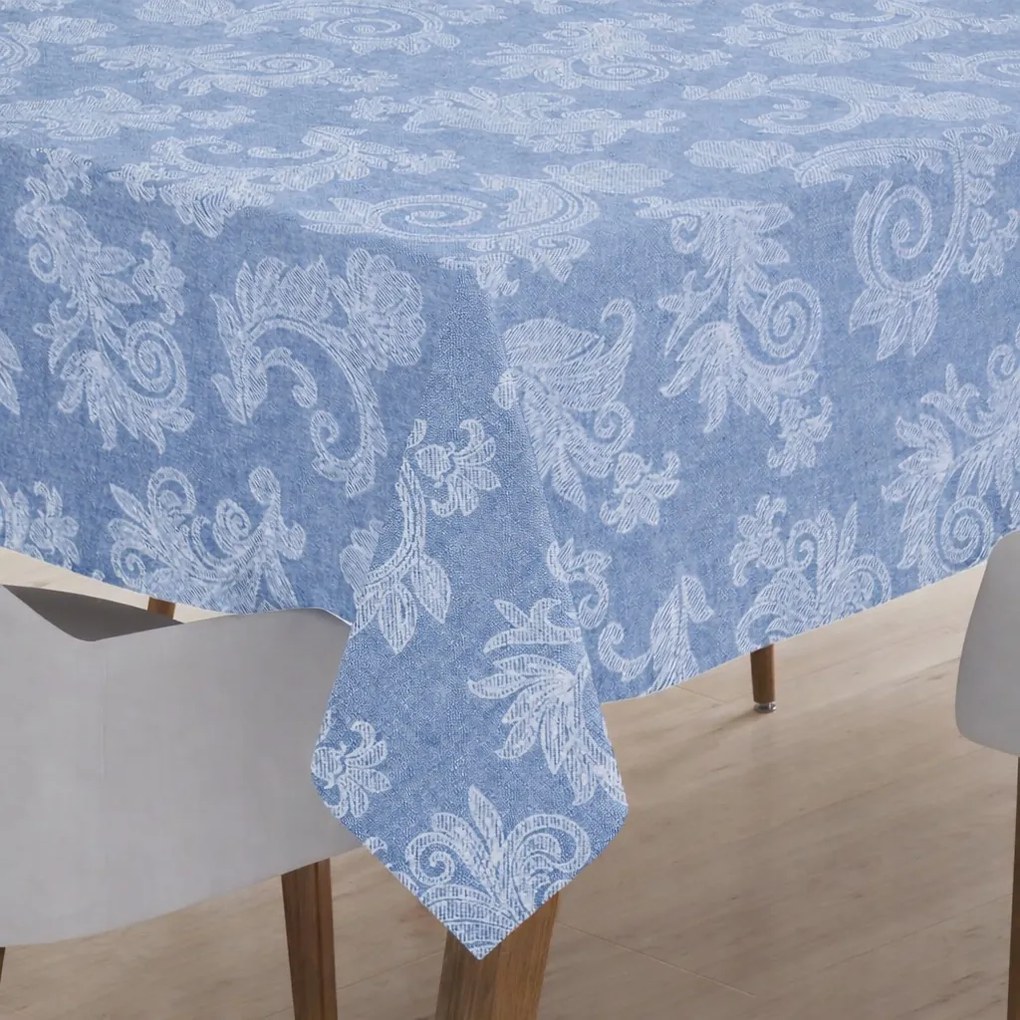 Abrosz asztalra anyagból készült négyzet alakú virágmintás 145x145cm