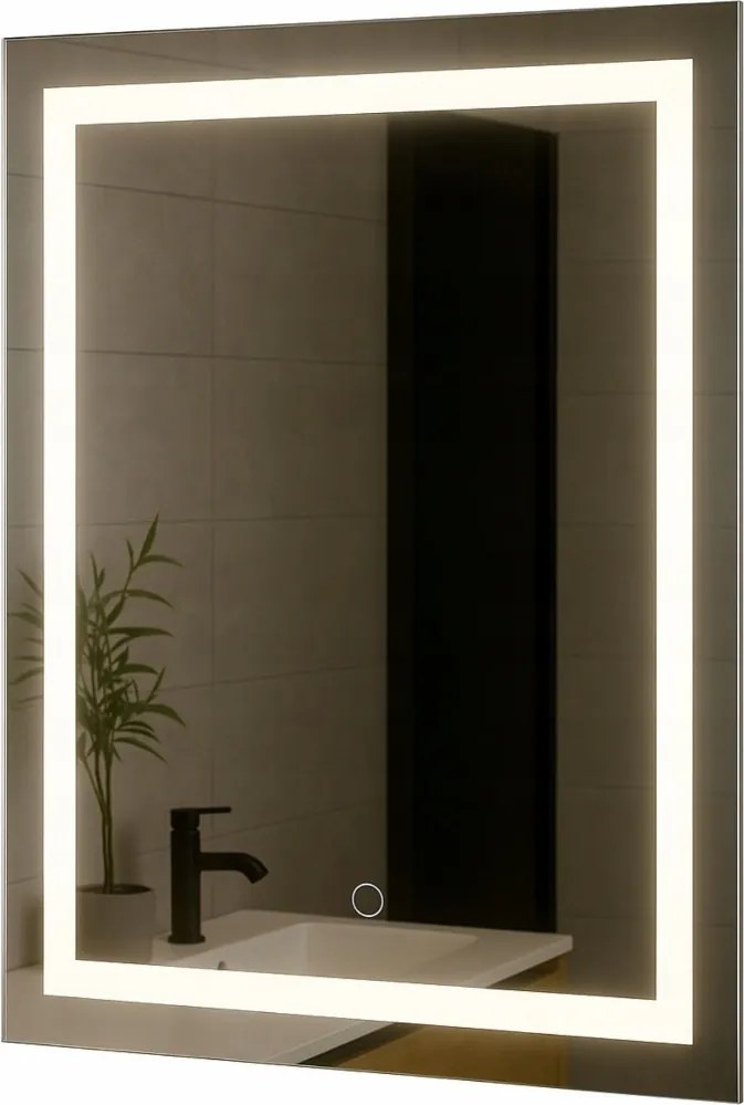 Led Tükör 50X80 Érintőkapcsolóval Led Luna Világítás