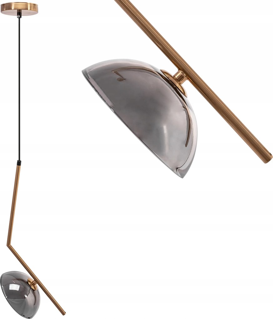 Függő Lámpa Arany Fém Üveg Modern