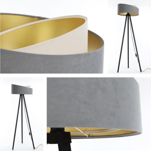 Állólámpa GALAXY 1xE27/60W/230V szürke/krém/wenge