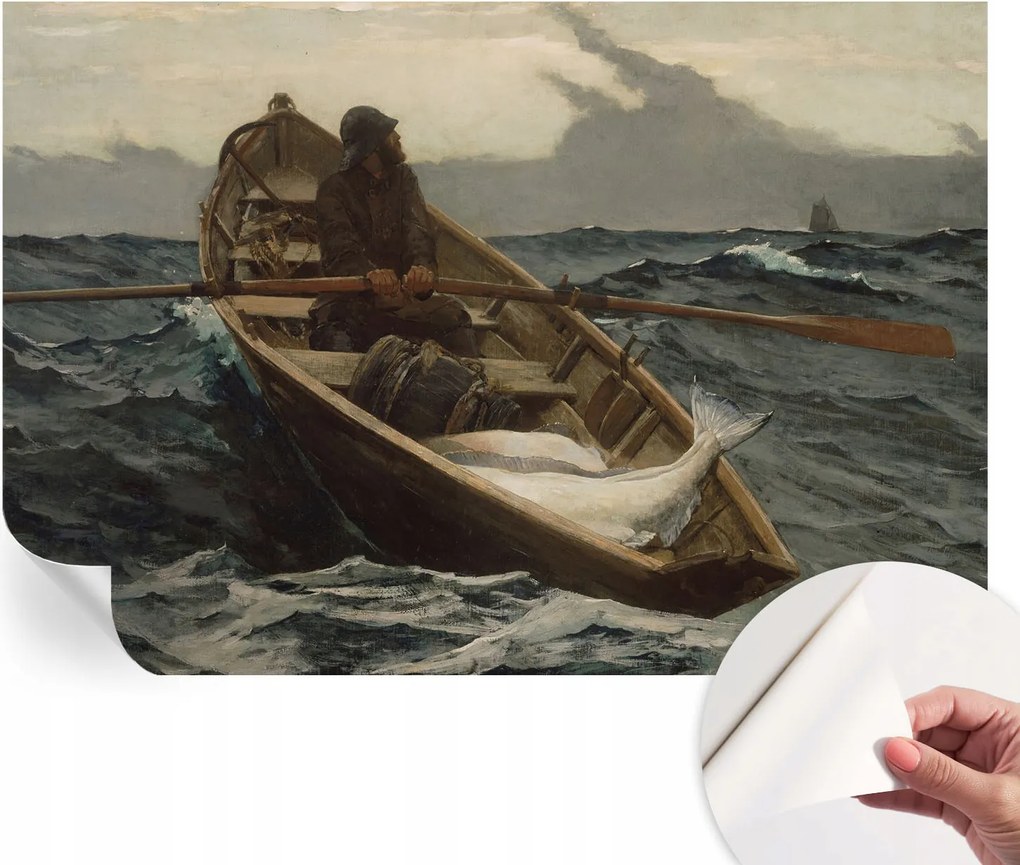 Öntapadós tapéta Fali furnér 3D hatás Halász a tengeren 152x104 cm