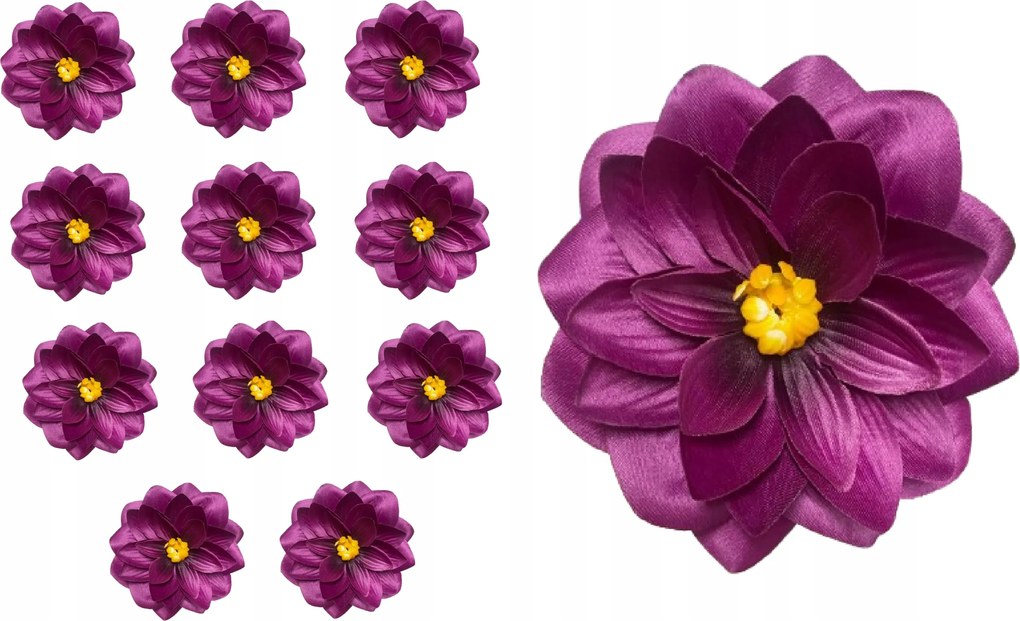 12x Művirág Nenufar termék bimbófej 11cm műmargaréta