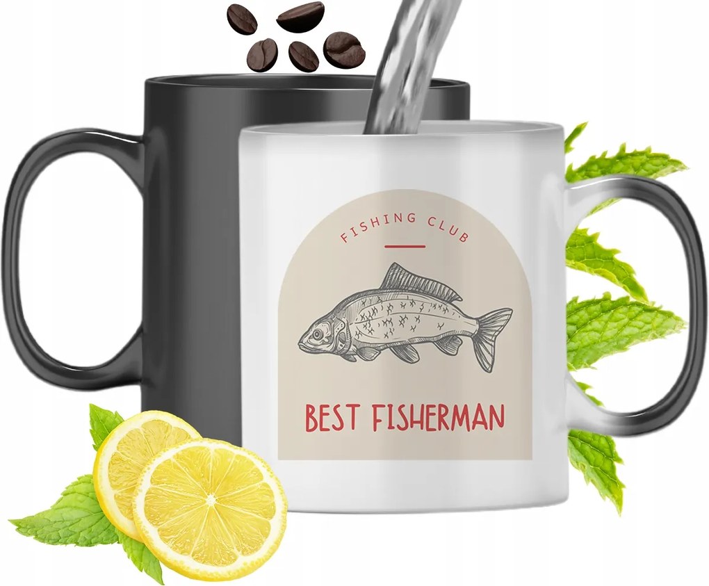 Mágikus Bögre Horgászoknak Színváltós, fényképes nyomattal