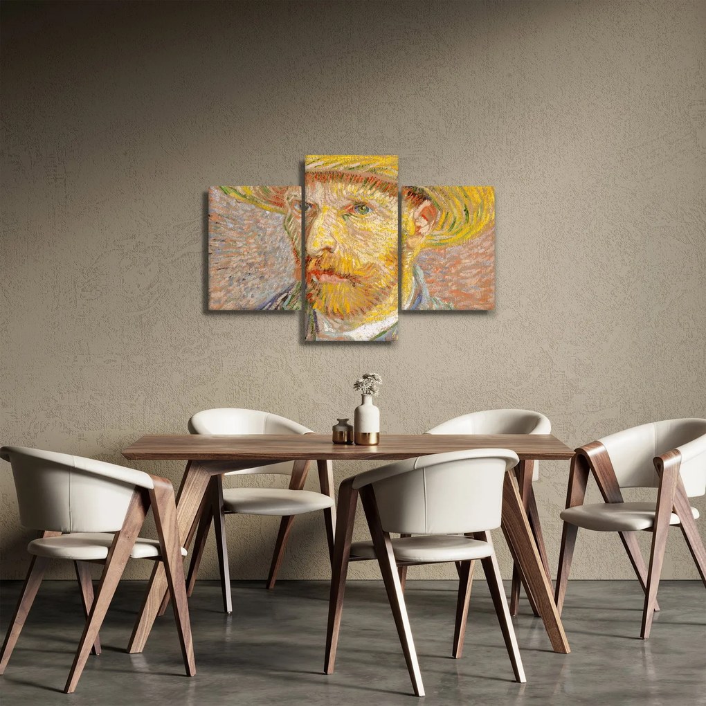 Kép - Vincent van Gogh, Self-Portrait with a Straw Hat (The Potato Peeler), reprodukciók (90x60 cm)