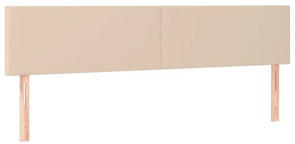 cappuccino színű műbőr rugós és LED-es ágy matraccal 120x190 cm