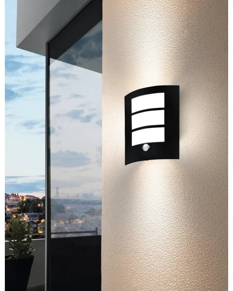 Eglo 99568 - Kültéri fali lámpa érzékelővel CITY 1xE27/40W/230V IP44