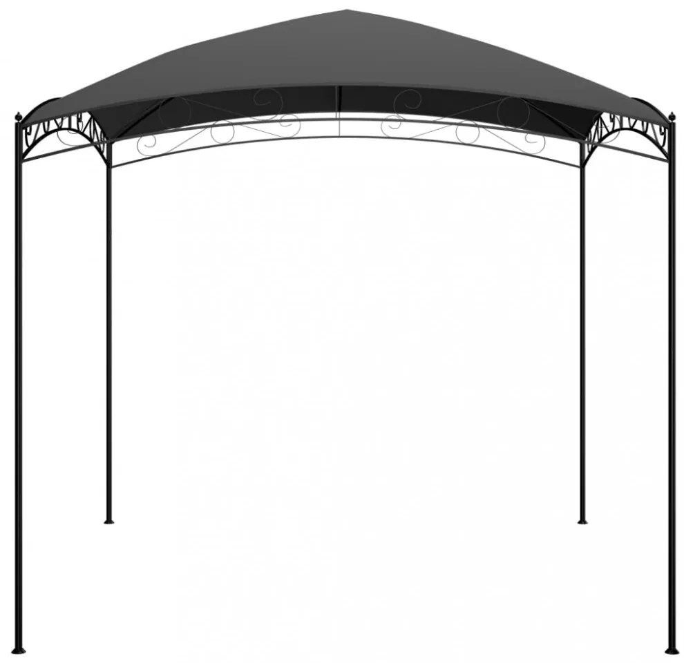 antracitszürke pavilon 3 x 3 x 2,65 m 180 g/m²