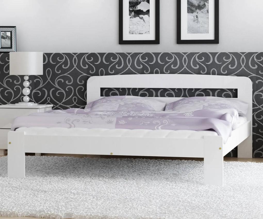 AMI nábytek Marcelína ágy 140x200 tömör fenyő fehér