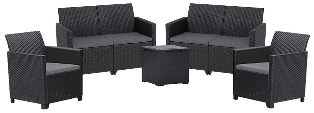 Claire IV 6 személyes kerti bútor garnitúra vigo tárolós asztallal