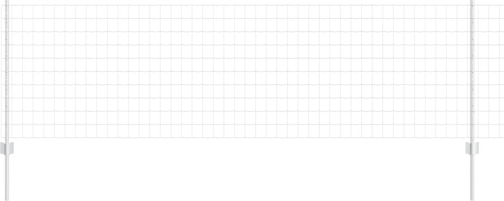 vidaXL Kerítés oszlopokkal Ezüst 0,8 x 10 m Acél