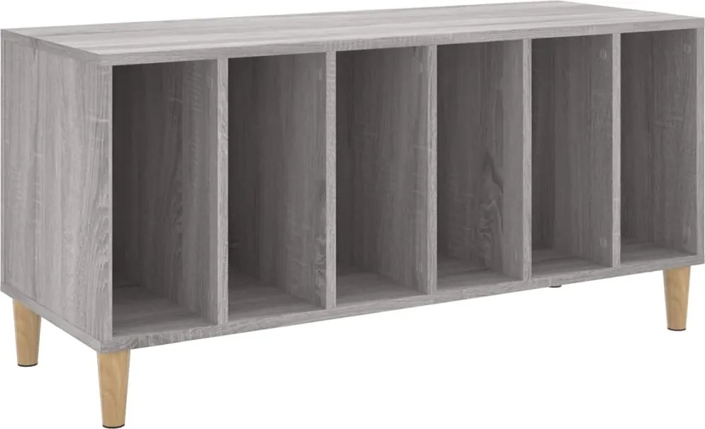vidaXL szürke sonoma színű szerelt fa hanglemezszekrény 100x38x48 cm
