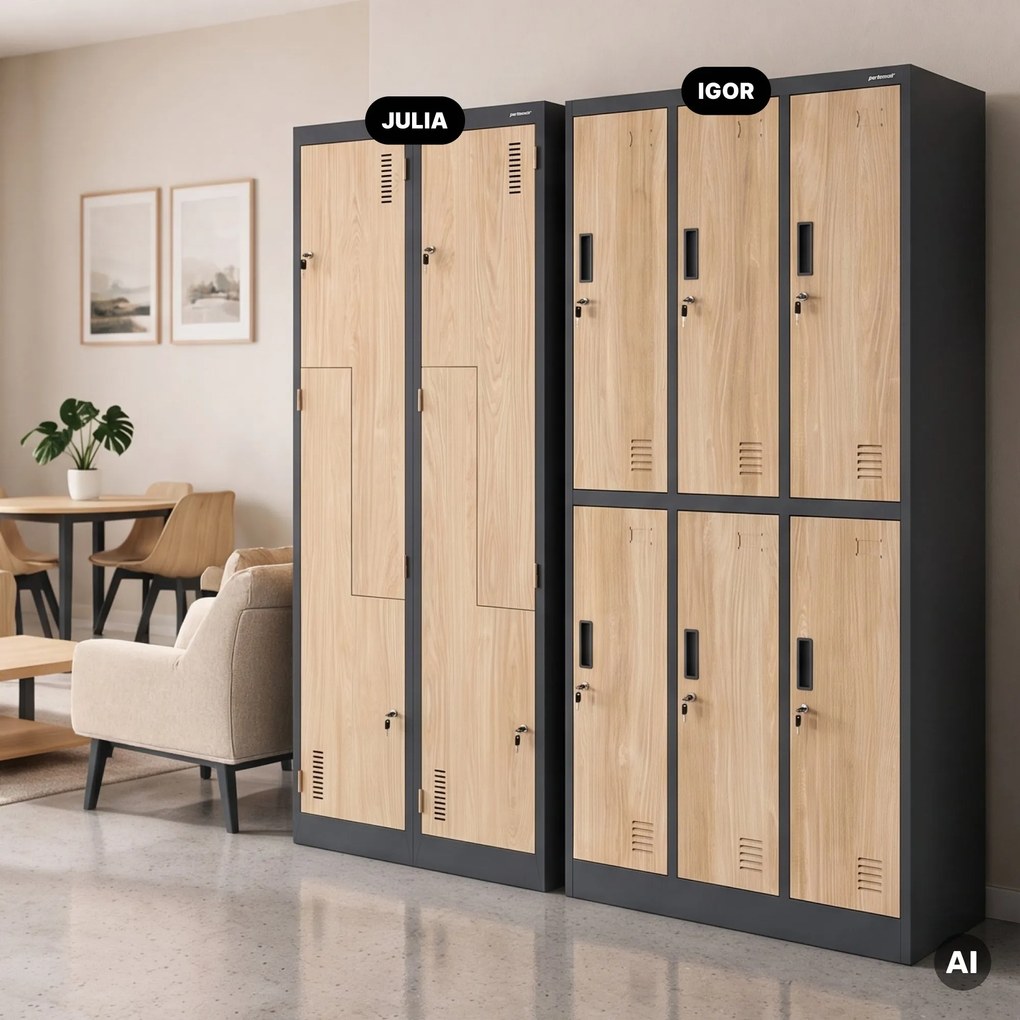 L alakú öltözőszekrény, antracit, sonoma tölgy, 800x1850x450 mm: JULIA Eco Design