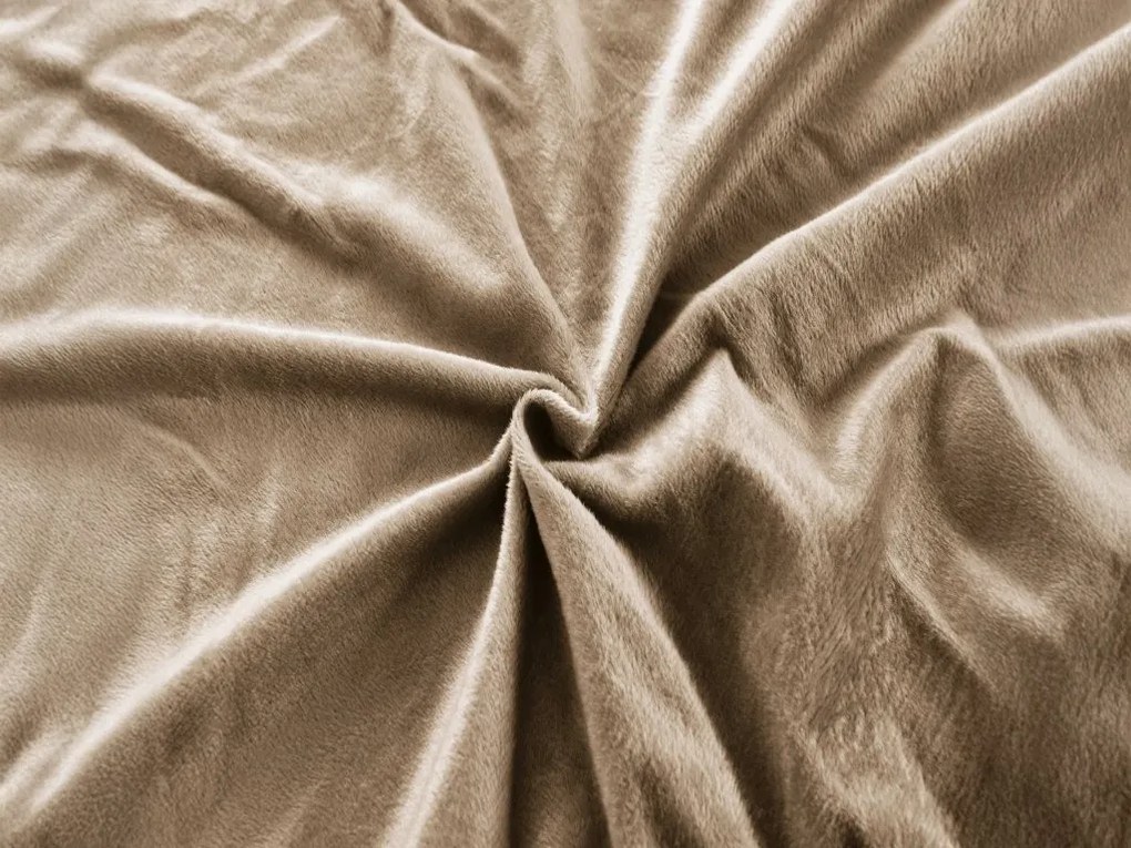 Mikroplüss lepedő NOLVIA 160x200 cm bézs