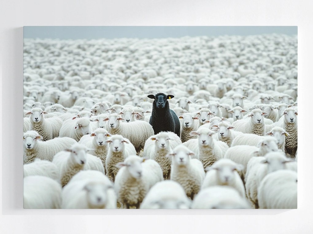 Poszter Bárányok B&amp;w Csorda Eredetiség Individualizmus 60x40