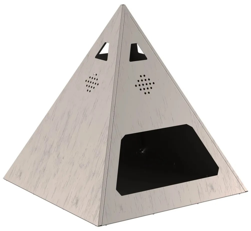 Tűzrakó Barna 50 x 50 x 51 cm időjárásálló acél