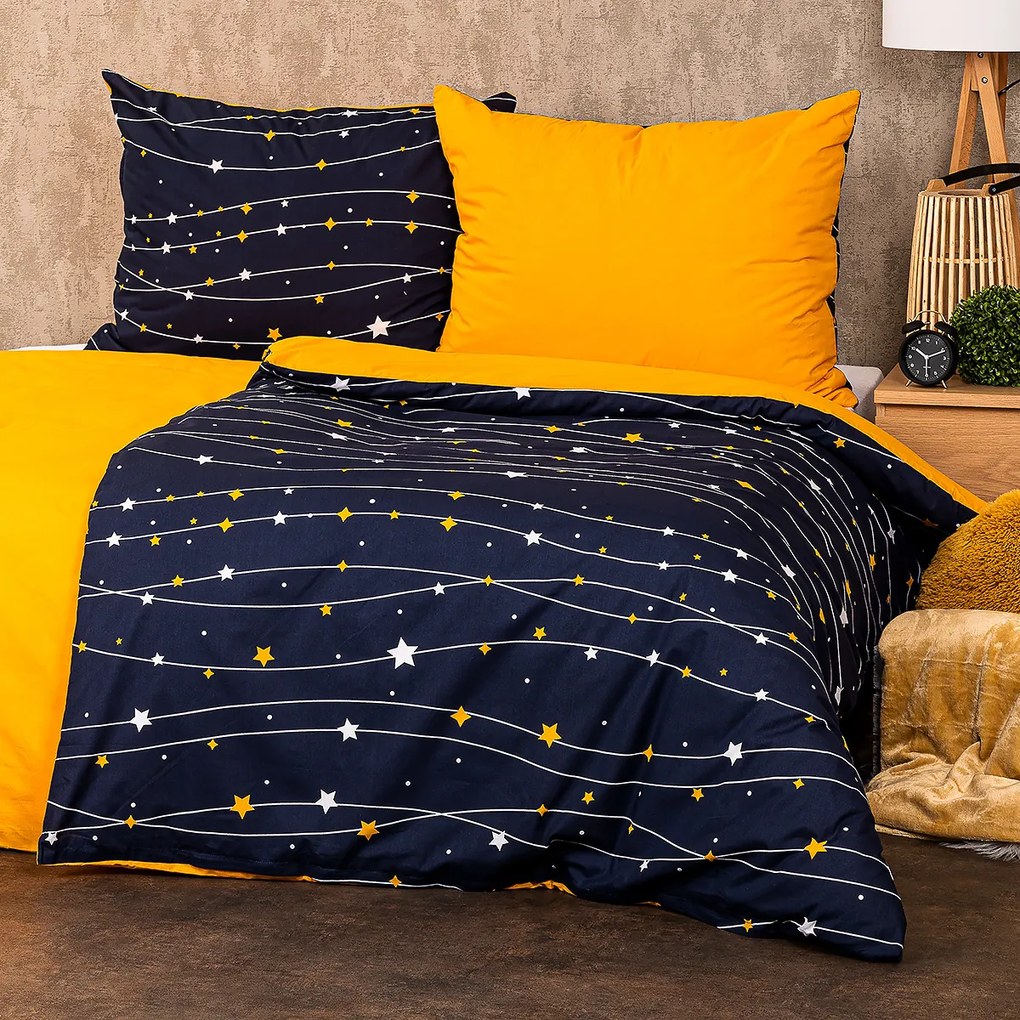 4Home Night sky pamut ágynemű, 220 x 200 cm, 2 db 70 x 90 cm