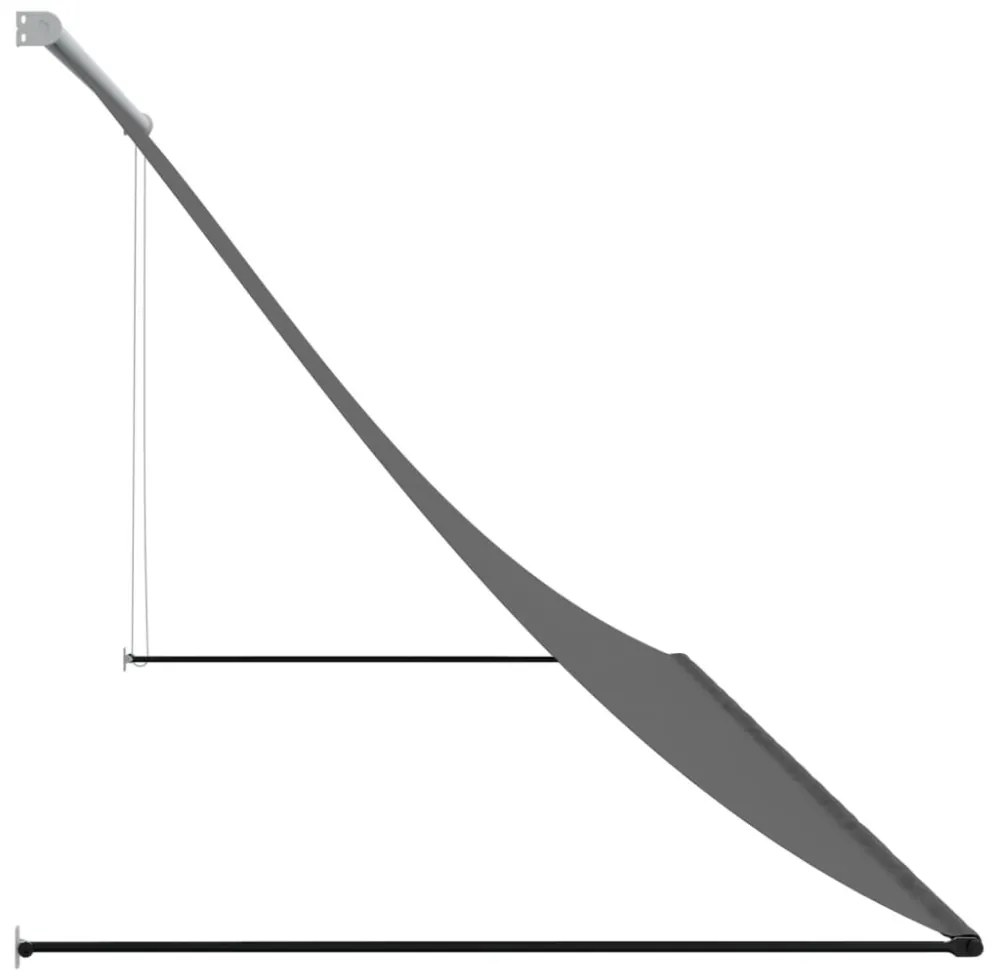 antracit szövet és acél feltekerhető napellenző 300 x 150 cm