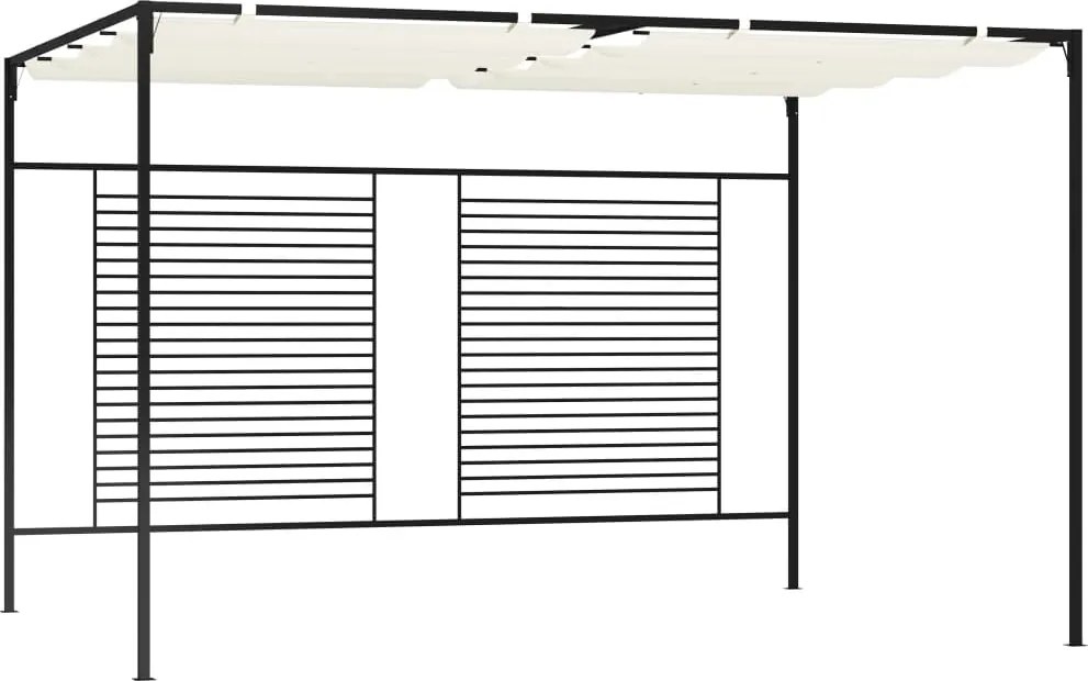 vidaXL krémszínű pavilon behúzható tetővel 3 x 4 x 2,3 m 180 g/m²