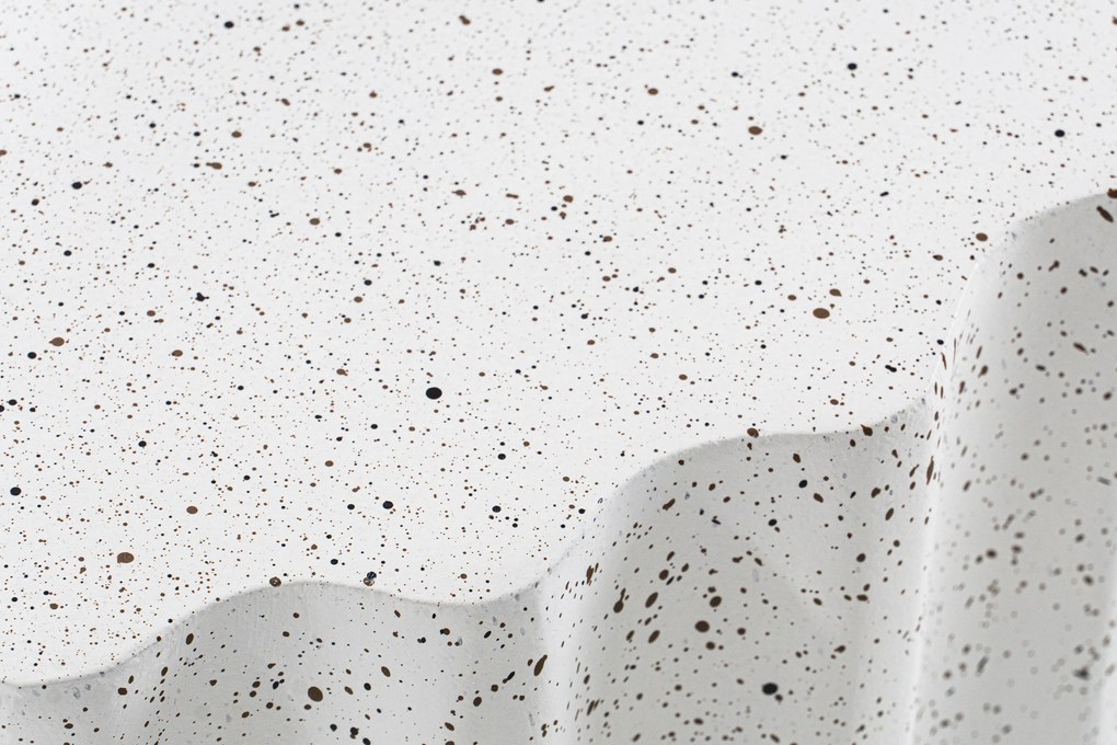 Tiaris kerek dohányzóasztal 41 cm - fehér terrazzo