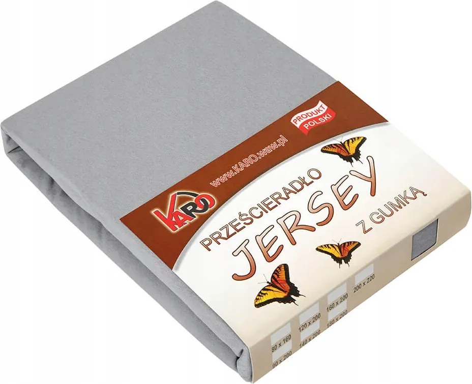 Jersey lepedő kiságyba 70x140 szürke Karo