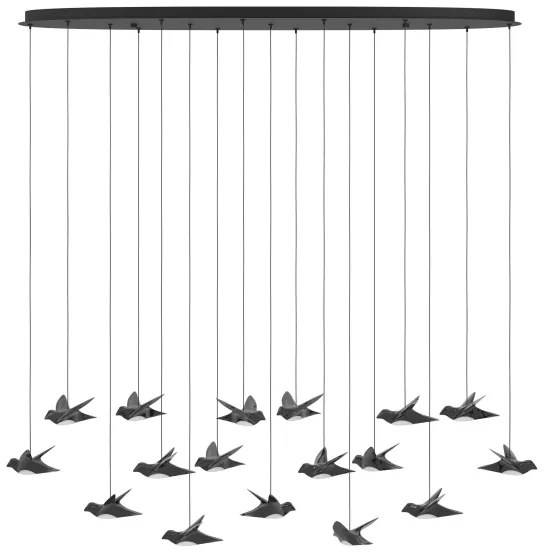 Eglo 390353 - LED Dimmelhető csillár zsinóron PARATEBUENO 17xLED/3W/230V fekete