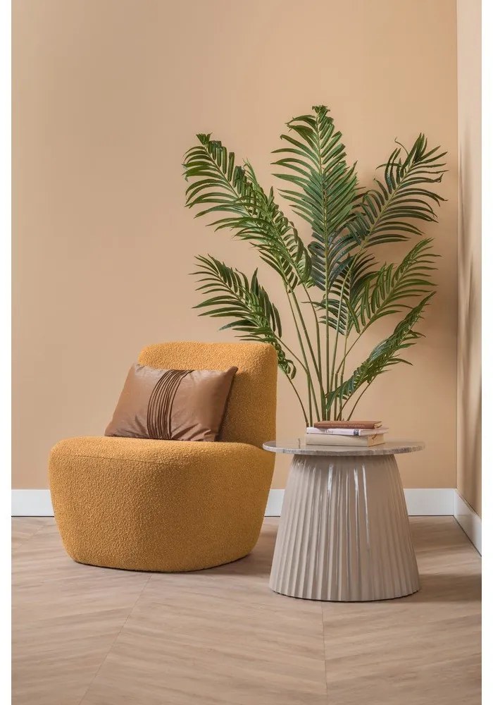 Sárga buklé fotel Ada – Leitmotiv