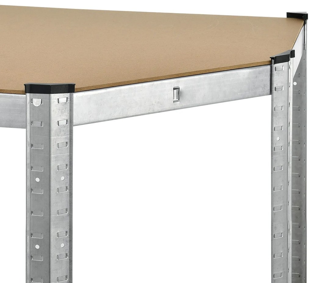 Juskys Sarok polc Basic 180x70x40 cm - ezüst