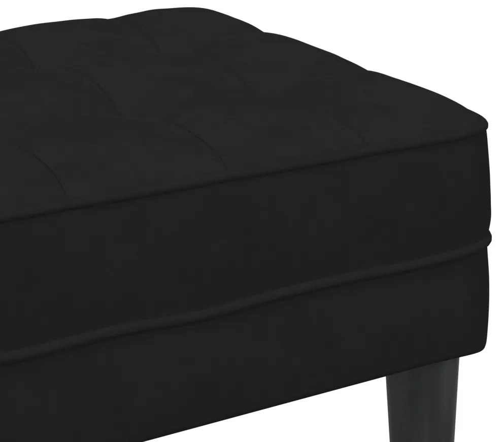 Pad Fekete 113x57x39 cm Velúr