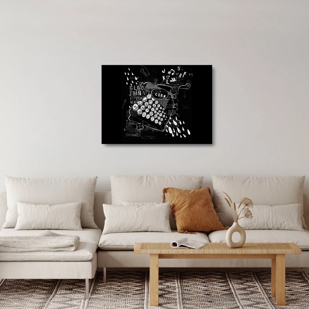 Kép - Rajz Banksy stílusában (üvegen) (70x50 cm)