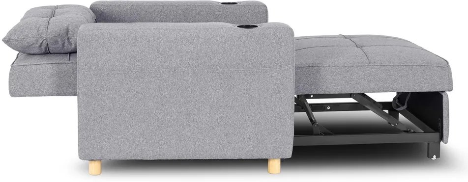 Ágyazható Fotel Szürke Kárpittal. SOLOR