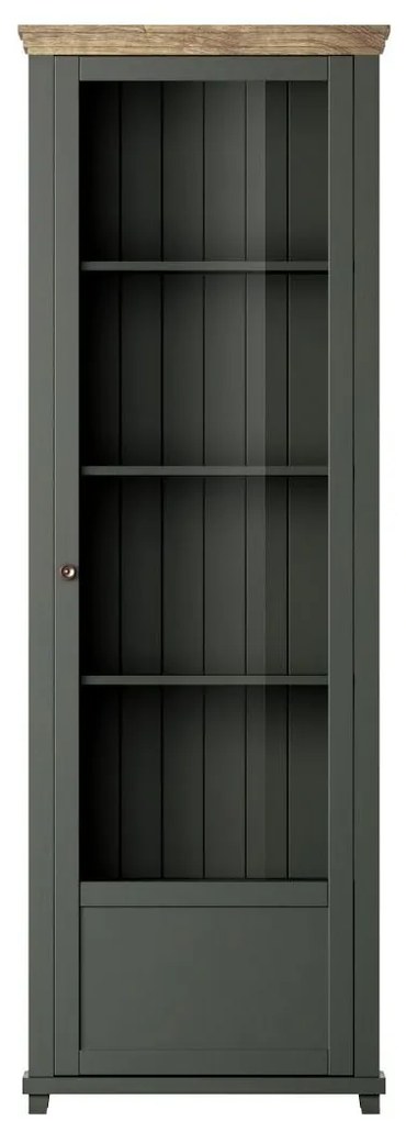 Vitrin Elvina Typ 06 (sötétzöld + lefkas tölgy) (J). 1022380