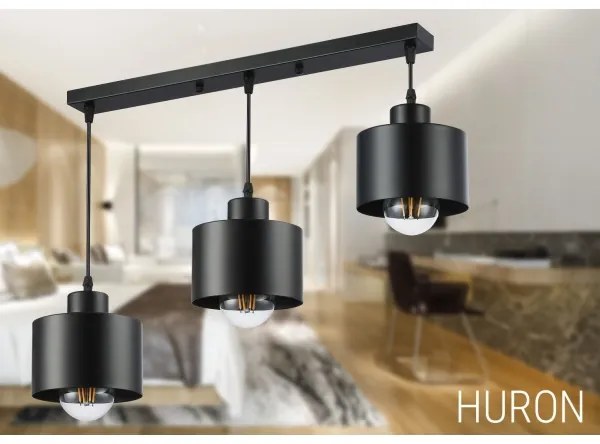 Csillár zsinóron 3xE27/35W/230V fekete