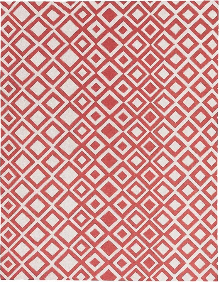 Livarno home Abrosz mosható téglalap alakú, 130 x 160 cm Piros Négyzetek