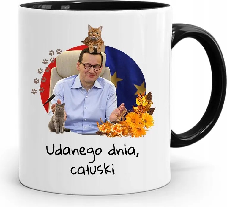 Bögre Fekete Politikusok Miniszterelnök Mateusz Morawiecki