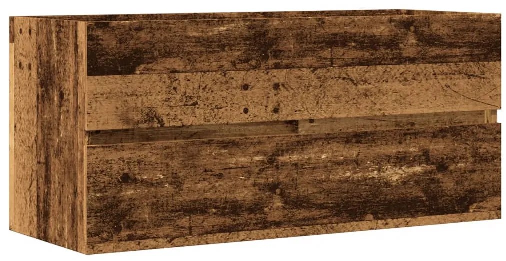 Antik fa színű szerelt fa mosdószekrény 100 x 38,5 x 45 cm