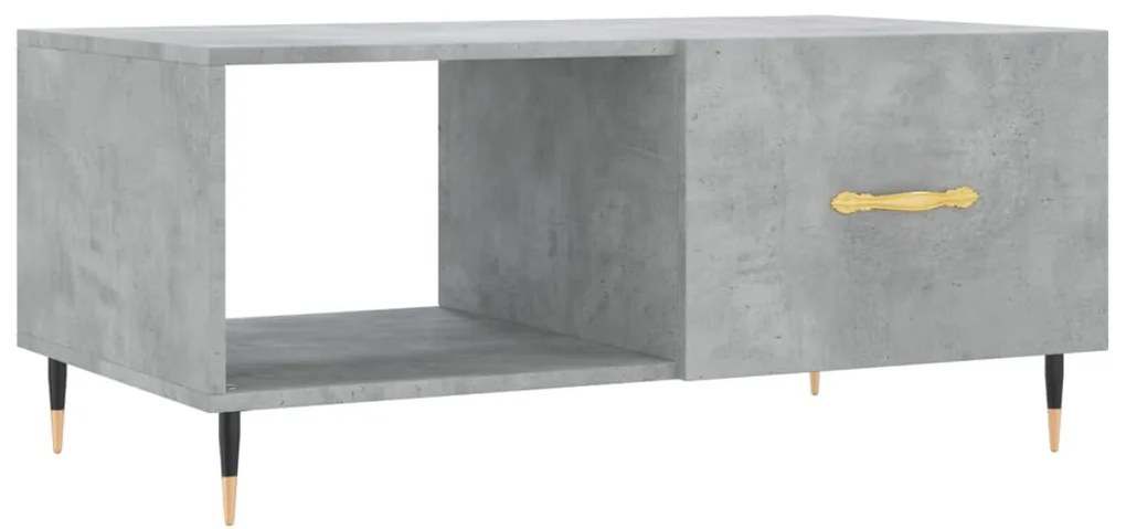 Betonszürke szerelt fa dohányzóasztal 90 x 50 x 40 cm