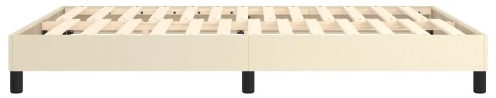 krémszínű műbőr ágykeret 140x190 cm