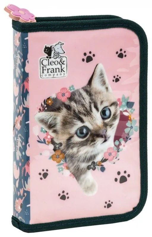 Egyszintes tolltartó - Pink cat