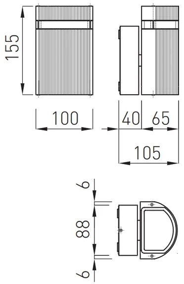 Lámpa Fali lámpa SILVA 1-irányú, GU10, MAX. 50W, IP54, AC220-240V, 50/60Hz, fekete