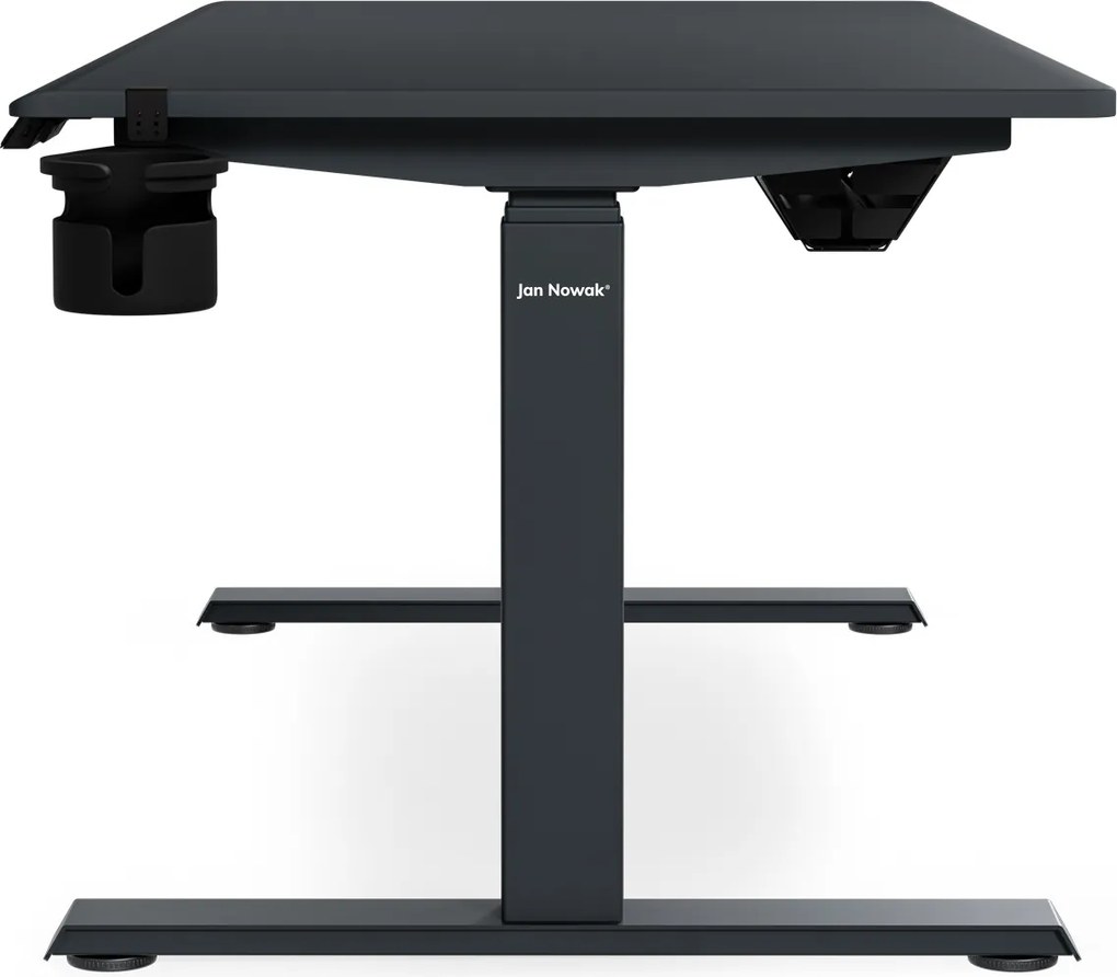 Elektromos íróasztal magasságállítással ergonomikus antracit,1400x700 mm: ARIA