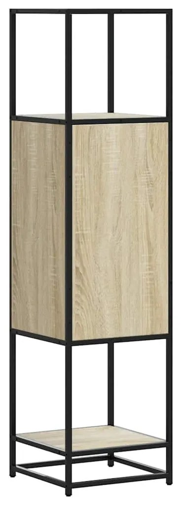 Highboard sonoma tölgy 35,5x35x139 cm gépelt fa és fém