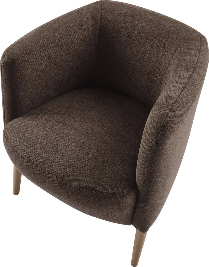 Fotel, barna/bükk, ALIEN