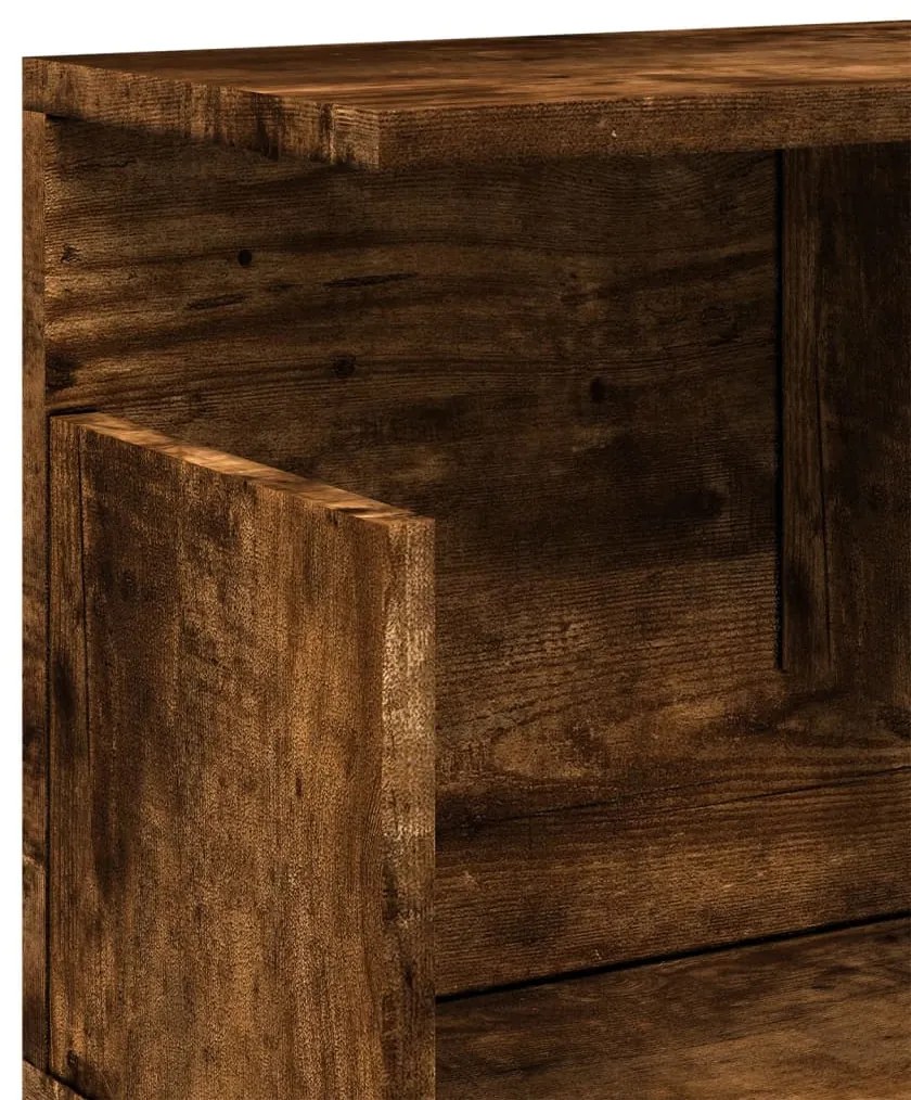 füstös tölgy színű szerelt fa faliszekrény 100 x 20 x 30 cm