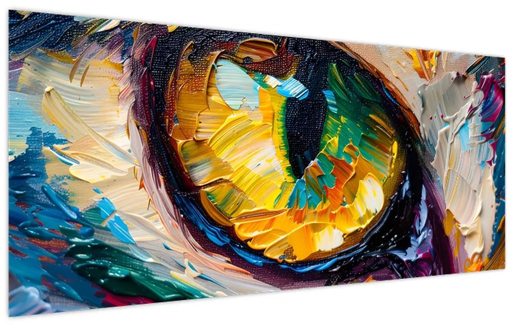 Kép - Macskaszem festmény (120x50 cm)